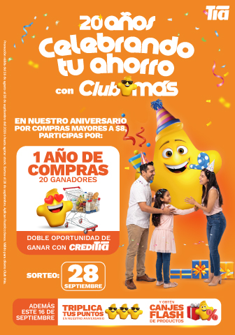 20 AÑOS CELEBRANDO TU AHORRO