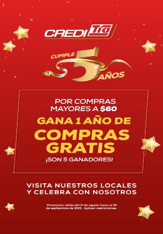 CREDITIA CUMPLE 5 AÑOS