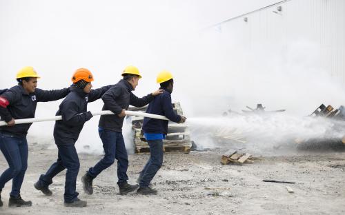 Tía-simulacro de incendio en el Centro Regional de Distribución