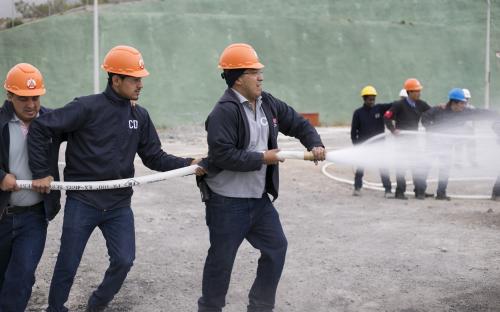 Tía-simulacro de incendio en el Centro Regional de Distribución