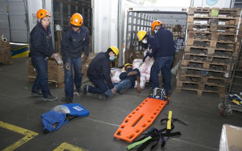Tía-simulacro de incendio en el Centro Regional de Distribución