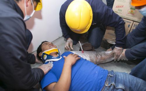 Tía-simulacro de incendio en el Centro Regional de Distribución