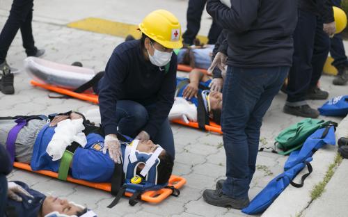 Tía-simulacro de incendio en el Centro Regional de Distribución