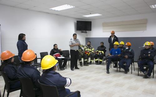 Tía-simulacro de incendio en el Centro Regional de Distribución